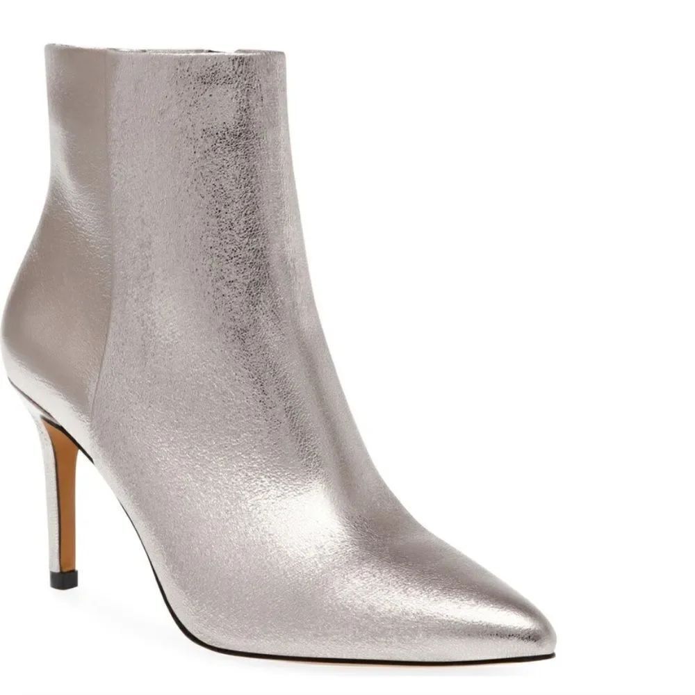 Steven New York Lizziey Metallic Pointed Tow Booties
